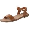 imageAnkis Flat sandals for Women Open Toe Comfy Womens Flats Tan Black White Sandals for Dressy Work DailyBrown
