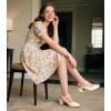 imageAnkis Mary Jane Chunky Low Heels Dress Shoes for Women Slingback Square Closed Toe Heels Wedding Party PumpsBeige Patent