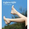 imageAnkis Closed Toe Wedges for Women Black Nude Gold Silver Wedges Heels for Women Comfortable Medium Heel Wedges Work Pumps Shoes for Dressy Spring Fall  25InchNude Sude