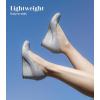 imageAnkis Closed Toe Wedges for Women Black Nude Gold Silver Wedges Heels for Women Comfortable Medium Heel Wedges Work Pumps Shoes for Dressy Spring Fall  25InchSilver Glitter