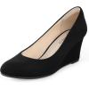imageAnkis Closed Toe Wedges for Women Black Nude Gold Silver Wedges Heels for Women Comfortable Medium Heel Wedges Work Pumps Shoes for Dressy Spring Fall  25InchBlack Nubuck