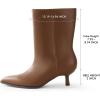 imageBlack Brown Boots for Women Kitten HeelsWomens Wide Calf Ankle Boots Pointed Toe Low Heel for DressShort Leather Fall Booties Comfortable with Memory Foam for Daily Travel Work ShoesBrown