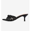 imageAnkis Black Nude White Heels for Women Strappy Kitten Low Heels Open Toe Fashion Party Dress Heeled SandalsBlack Suede