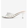 imageAnkis Black Nude White Heels for Women Strappy Kitten Low Heels Open Toe Fashion Party Dress Heeled SandalsWhite Suede