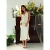 imageAnkis Black Nude White Heels for Women Strappy Kitten Low Heels Open Toe Fashion Party Dress Heeled SandalsWhite Suede