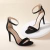 imageAnkis High Heels for Women 4 Inches Black Nude Gold Stiletto Heels Open Toe Ankle Strap Heeled Sandals for Dressy Wedding PartyBlack Suede