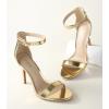 imageAnkis High Heels for Women 4 Inches Black Nude Gold Stiletto Heels Open Toe Ankle Strap Heeled Sandals for Dressy Wedding PartyGold Pu