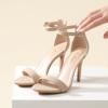 imageAnkis High Heels for Women 4 Inches Black Nude Gold Stiletto Heels Open Toe Ankle Strap Heeled Sandals for Dressy Wedding PartyNude Nubuck