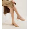 imageAnkis Slingback Flats for Women 1Inch Low Heels Closed Pointed Toe Ankle Strap Pumps Comfortable Walking Wedding Party Dress ShoesApricot Pu