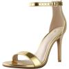 imageAnkis High Heels for Women 4 Inches Black Nude Gold Stiletto Heels Open Toe Ankle Strap Heeled Sandals for Dressy Wedding PartyGold Pu