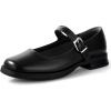 imageAnkis Mary Jane Shoes Women Pumps Comfortable Dress Shoes for Women Square Toe Wedding Shoes Low Short Block Chunky Thick HeelsBlack Pu