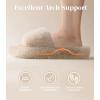 imageAnkis Womenss Slippers Comfy Memory Foam House Open Toe Fuzzy Slipper Plush Indoor Outdoor Slide Furry Platform Fur Lined ShoesCamel