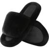 imageAnkis Womenss Slippers Comfy Memory Foam House Open Toe Fuzzy Slipper Plush Indoor Outdoor Slide Furry Platform Fur Lined ShoesBlack