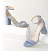 imageAnkis Heels for Women Open Toe Ankle Strap Chunky Heel Sandals 275 InchDenim Blue