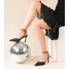 imageAnkis Slingback Heels for Women Closed Toe Womens Pumps Kitten Heel Wedding Party Casual Dress ShoesBlack Mesh