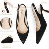 imageAnkis Womens Slingback Kitten Heels Closed Pointed Toe Pumps Dress Shoes Party Wedding Casual 25inchBlack Nubuck