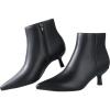 imageKitten Heel Ankle Boots for Women  Black Kitten Heels Ankle Booties Womens Winter Fall Boots for Women 2025 Dress Shoes Pointed Toe Side Zipper Memory Foam Leather Low Heel Short Boots ComfortableMulti