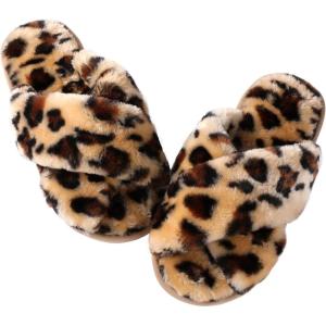 imageAnkis Women SlippersLeopard Brown
