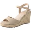image:imageAnkis Espadrilles Wedges Sandals for Women Wedge Platform Sandals Heels Peep Open Toe Comfortable Ankle Strap Buckle Summer Wedge HeelsNude Nubuck
