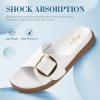 image:imageAnkis Brown Black White Flat Sandals for Women 2026 Dressy Comfortable Summer Beach Essentials  Flip Flops amp Slides with Memory Foam Insole Womens Sandals Comfortable FootwearWhite