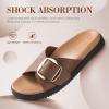 image:imageAnkis Brown Black White Flat Sandals for Women 2026 Dressy Comfortable Summer Beach Essentials  Flip Flops amp Slides with Memory Foam Insole Womens Sandals Comfortable FootwearBrown