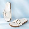 image:imageAnkis Brown Black White Flat Sandals for Women 2026 Dressy Comfortable Summer Beach Essentials  Flip Flops amp Slides with Memory Foam Insole Womens Sandals Comfortable FootwearWhite