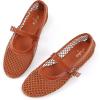 image:imageAnkis Mesh Ballet Flats for Women Black Mesh Flats Buckle Strap Mary Jane Ballerina Flats Womens Fishnet Flat Sandals Shoes for Dressy SummerBrown