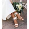 image:imageAnkis Womens Espadrilles Wedges Sandals Heels Open Toe Tie Lace Up Cute Ankle Strap Dressy Platform Wedges SandalsWhite Pu