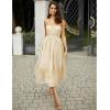 image:imageWomen Square Open Toe Heels Comfortable Sexy Summer Cute Back Strap Heeled Sandals Wedding Party Dress Shoes for Women Two Strap Slip On MulesMirror Gold Pu