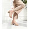 image:imageAnkis White Nude Heels Platform Heeled Sandals Chunky Block Open Toe Ankle Strappy Heels Wedding Party Dress ShoesNude