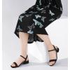 image:imageAnkis Women Nude Black White Sandals for Women Low Heel 1 Inch Dressy Sandal Ankle Strap Open Toe Block Short Heeled Summer Classic Comfortable Graduation Holiday Party Casual Flat ShoesBlack Suede