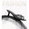 image:imageAnkis Womens Kitten Heel Sandals Square Open Toe Bow Mules Backless Slip On Comfortable Dress Heels for Party DailyBlack Nubuck