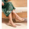 image:imageAnkis Platform Wedge Sandals for Women Black Brown White Nude Espadrille Womens Wedge Sandals Comfortable Open Toe Ankle Strap High Heel Wedges for Women Dressy Summer 34InchNude Suede