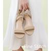 image:imageAnkis Black Nude White Gold Women Sandals Comfortable Walking Strappy Open Toe Sandals for Women Dressy Summer 1 Inch Low Block Heel Flat Adjustable Ankle Strap ShoesNude Nubuck