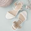 image:imageAnkis Nude Black Heels 25 Block Chunky White Clear Silver Heel Dressy Open Toe Heels For Women Ankle Strap Low Short Thick Strappy Dress Comfortable Sandal Casual Party Wedding Event Summer ShoesWhite Pearl