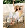image:imageAnkis Wedge Sandals for Women Espadrille Womens Wedge Sandals Comfortable Open Toe Cross Band Ankle Strap High Heel Wedges for Women Dressy Summer 34InchBrown Pu