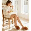 image:imageAnkis Womens Fuzzy Slippers Cross Band Memory Foam Open Toe Comfy Soft House Shoes AntiSlip Indoor Outdoor Gifts for WomenBrown