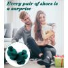 image:imageAnkis Womens Fuzzy Slippers Cross Band Memory Foam Open Toe Comfy Soft House Shoes AntiSlip Indoor Outdoor Gifts for WomenDark Green