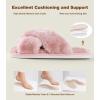image:imageAnkis Womens Fuzzy Slippers Cross Band Memory Foam Open Toe Comfy Soft House Shoes AntiSlip Indoor Outdoor Gifts for WomenDusty Pink