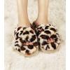 image:imageAnkis Womens Fuzzy Slippers Cross Band Memory Foam Open Toe Comfy Soft House Shoes AntiSlip Indoor Outdoor Gifts for WomenLeopard