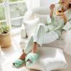 image:imageAnkis Womens Fuzzy Slippers Cross Band Memory Foam Open Toe Comfy Soft House Shoes AntiSlip Indoor Outdoor Gifts for WomenMint Green