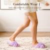 image:imageAnkis Womens Fuzzy Slippers Cross Band Memory Foam Open Toe Comfy Soft House Shoes AntiSlip Indoor Outdoor Gifts for WomenPurple