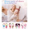 image:imageAnkis Womens Fuzzy Slippers Cross Band Memory Foam Open Toe Comfy Soft House Shoes AntiSlip Indoor Outdoor Gifts for WomenRainbow