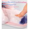 image:imageAnkis Womens Fuzzy Slippers Cross Band Memory Foam Open Toe Comfy Soft House Shoes AntiSlip Indoor Outdoor Gifts for WomenRainbow