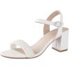 image:imageAnkis Nude Black Heels 25 Block Chunky White Clear Silver Heel Dressy Open Toe Heels For Women Ankle Strap Low Short Thick Strappy Dress Comfortable Sandal Casual Party Wedding Event Summer ShoesWhite Pearl