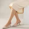 image:imageAnkis Womens Slingback Kitten Heels Closed Pointed Toe Low Heel Pumps Comfortable Dress Shoes for Wedding Party Work Office Business Casual Daily Wear 25inchNude Almond