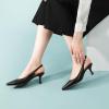 image:imageAnkis Womens Slingback Kitten Heels Closed Pointed Toe Low Heel Pumps Comfortable Dress Shoes for Wedding Party Work Office Business Casual Daily Wear 25inchBlack Pu