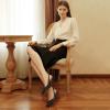 image:imageAnkis Womens Slingback Kitten Heels Closed Pointed Toe Low Heel Pumps Comfortable Dress Shoes for Wedding Party Work Office Business Casual Daily Wear 25inchBlack Pu