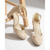 image:imageAnkis Closed Toe Heels for Women Black Nude White Silver Gold Womens Heels Closed Round Toe Chunky Block Pumps Shoes 3 InchNude Ppu
