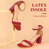 image:imageAnkis Heels for Women Open Toe Ankle Strap Chunky Heel Sandals 275 InchRed
